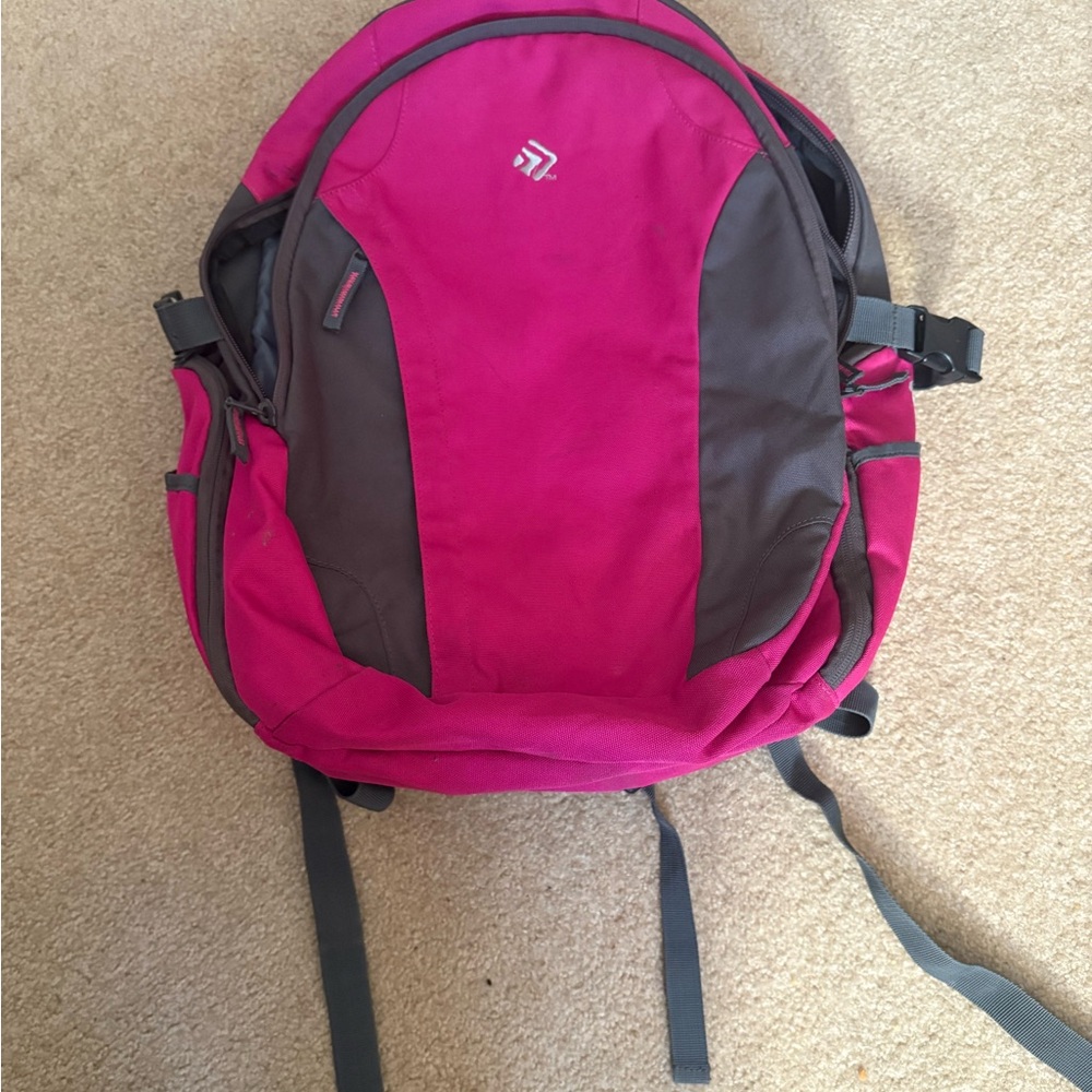 Pink and Gray Women's Backpack